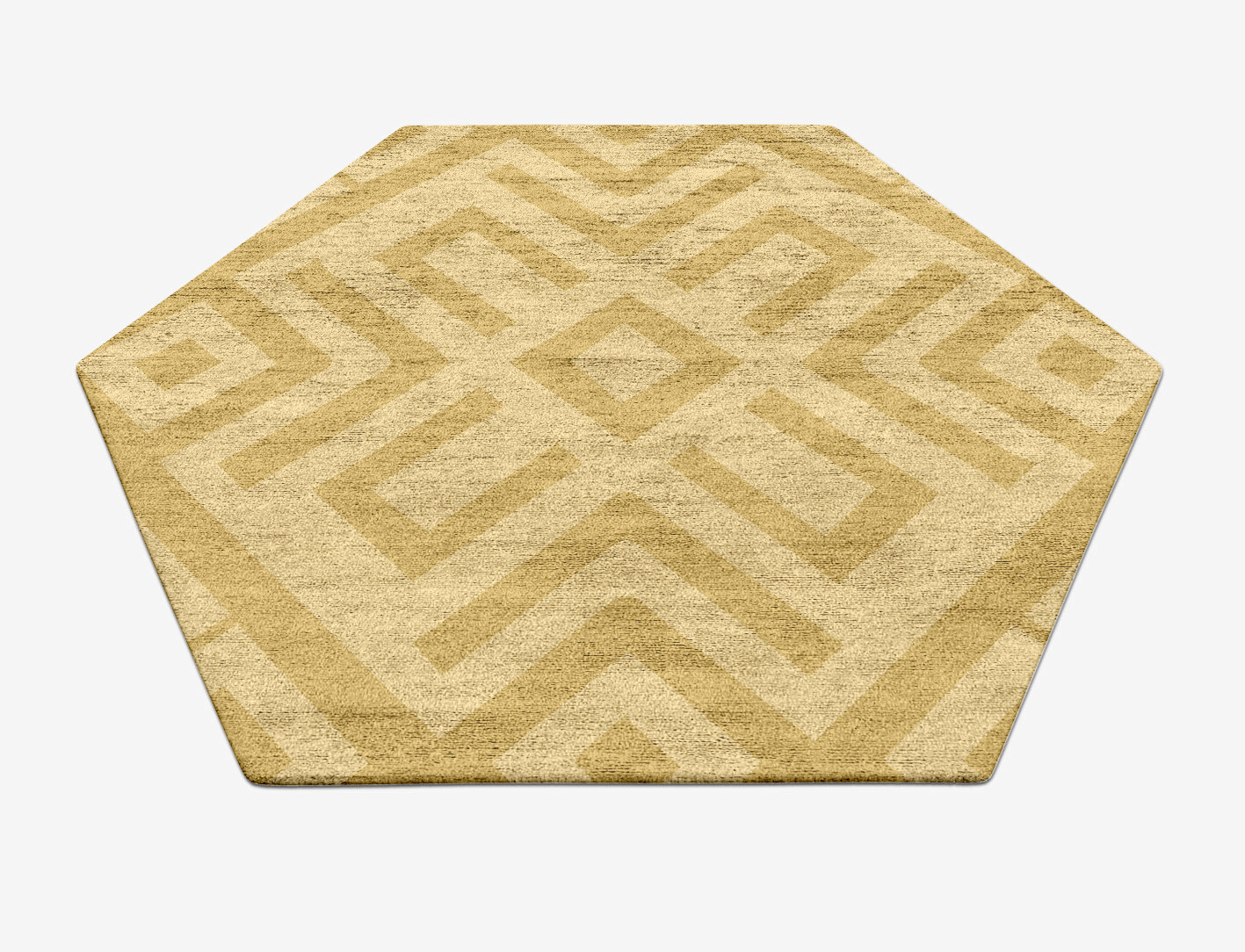 Quinn Geometric Hexagon Hand Tufted Bamboo Silk Custom Rug by Rug Artisan