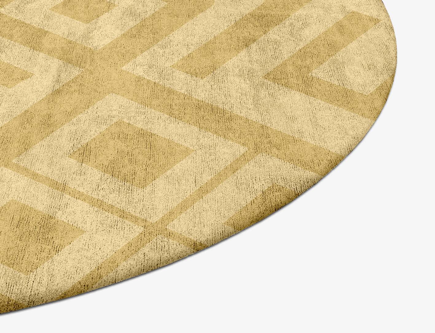Quinn Modern Geometrics Oval Hand Tufted Bamboo Silk Custom Rug by Rug Artisan
