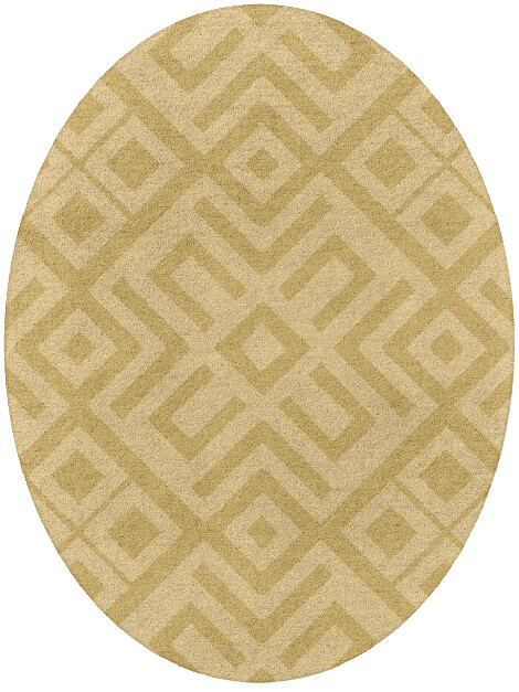 Quinn Modern Geometrics Oval Hand Tufted Pure Wool Custom Rug by Rug Artisan