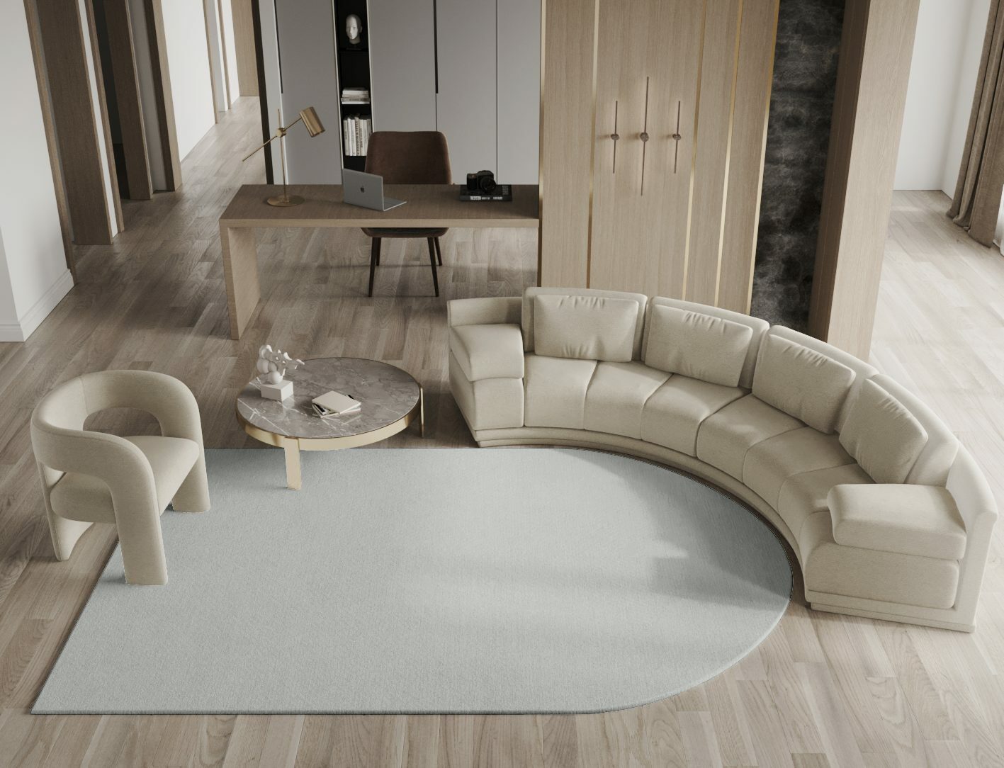 RA-28-N Solid Colors Arch Hand Tufted Pure Wool Custom Rug by Rug Artisan