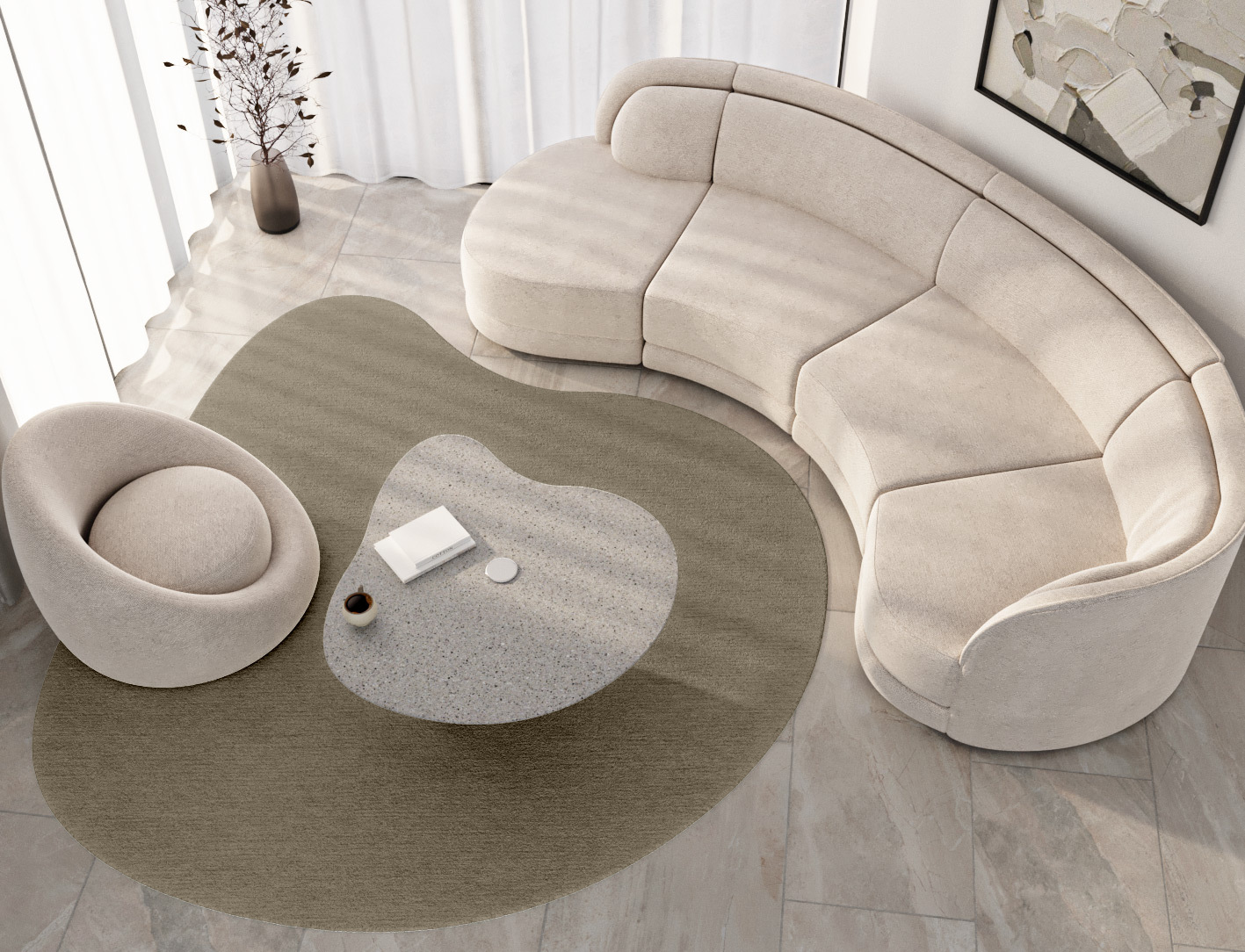 RA-AE10 Solid Colors Splash Hand Tufted Pure Wool Custom Rug by Rug Artisan
