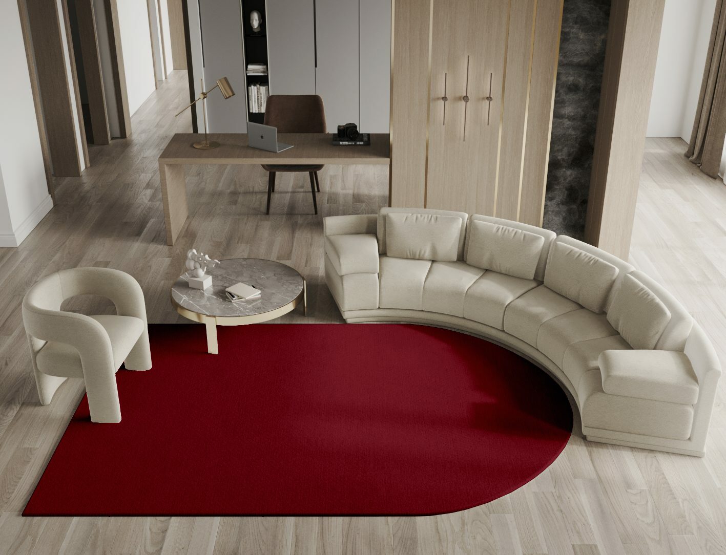 RA-AO01 Solid Colors Arch Hand Tufted Pure Wool Custom Rug by Rug Artisan