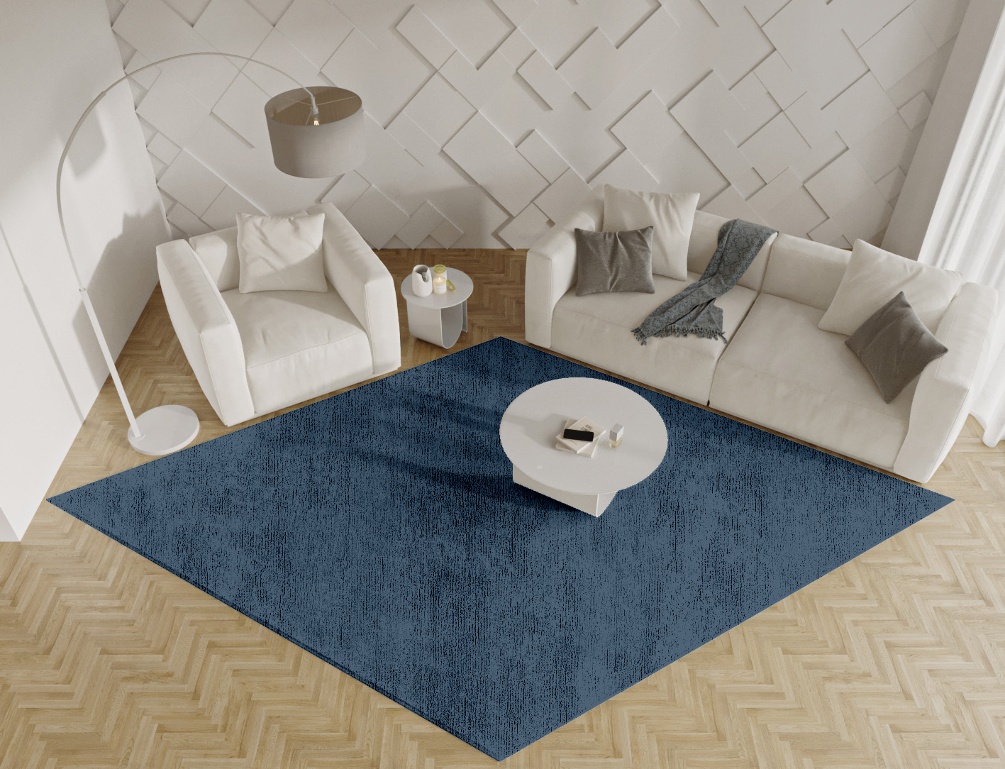 RA-BG04 Solid Colors Diamond Hand Knotted Bamboo Silk Custom Rug by Rug Artisan