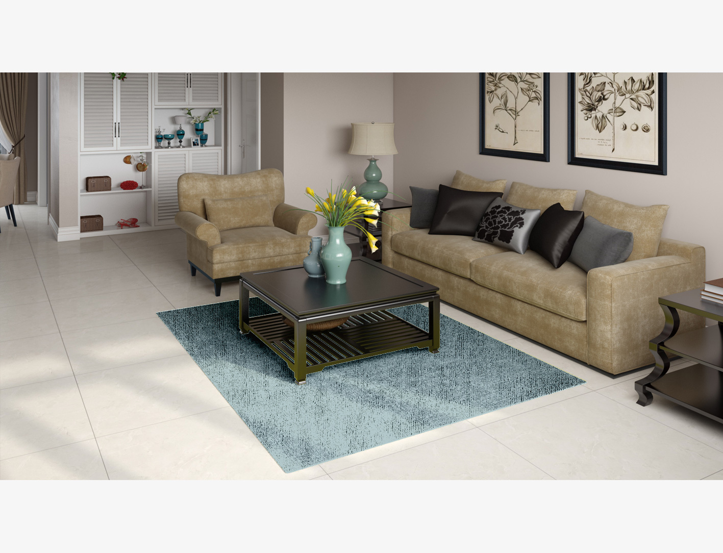 RA-BG09 Solid Colors Rectangle Flatweave Bamboo Silk Custom Rug by Rug Artisan