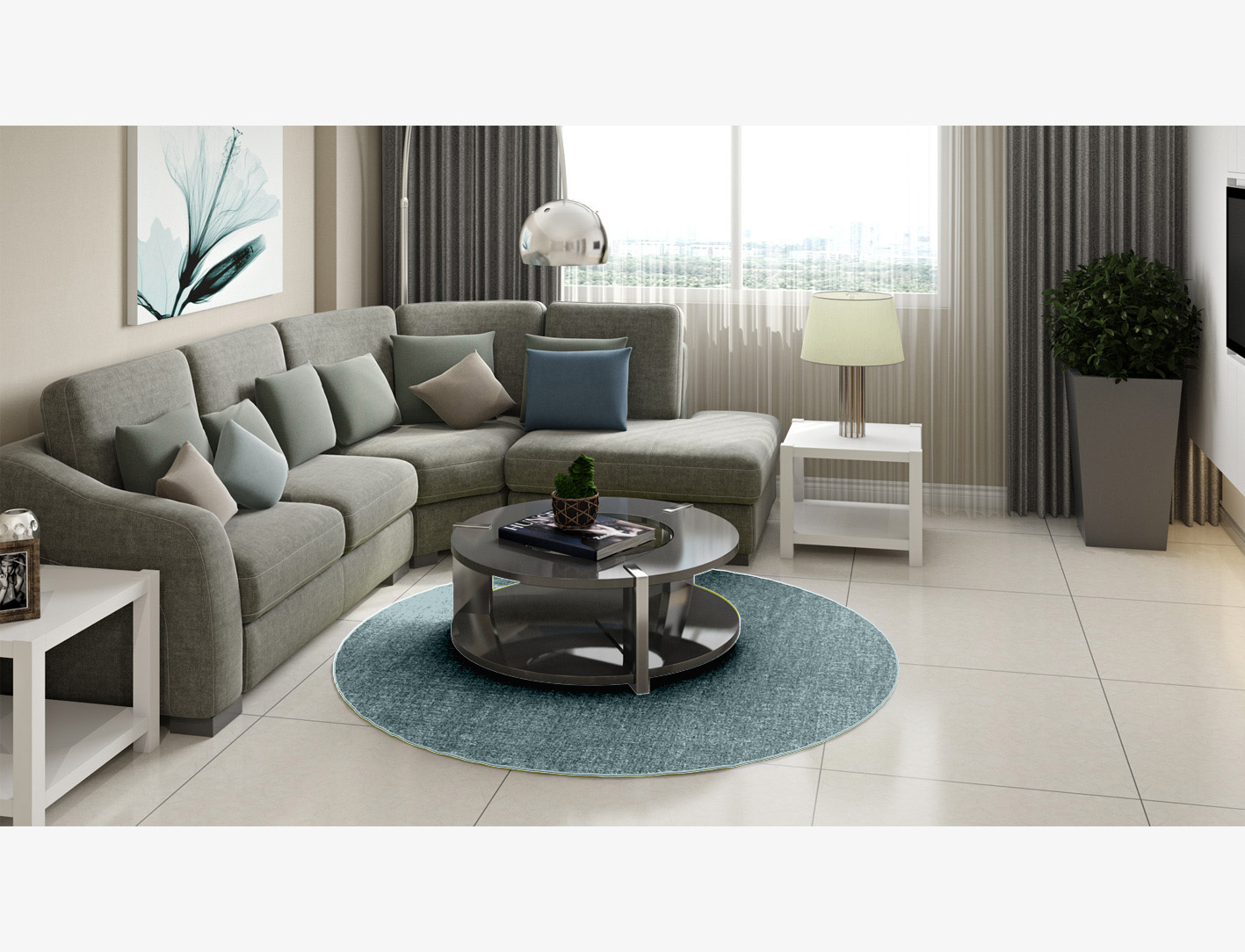 RA-BG09 Solid Colors Round Flatweave New Zealand Wool Custom Rug by Rug Artisan