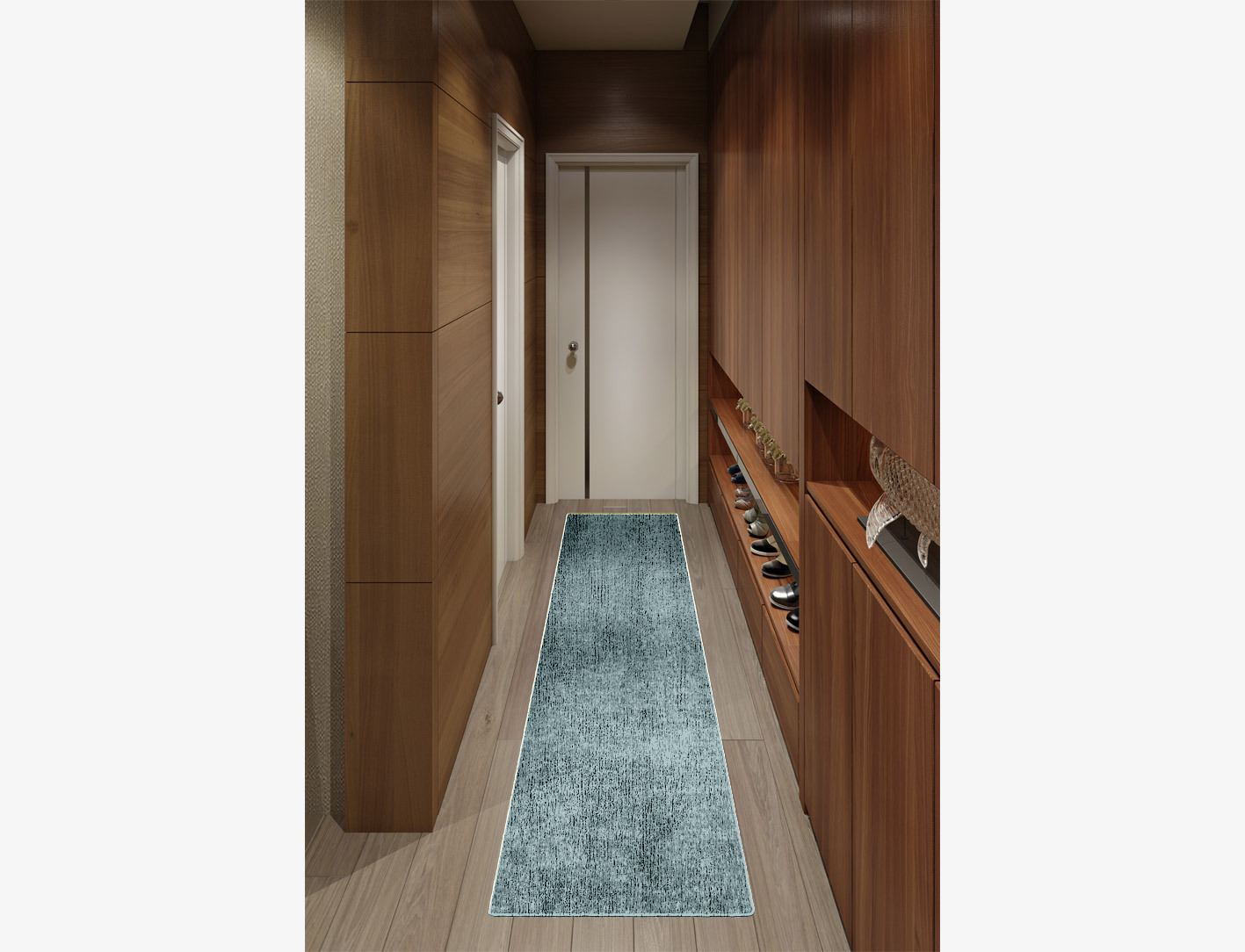 RA-BG09 Solid Colors Runner Flatweave Bamboo Silk Custom Rug by Rug Artisan