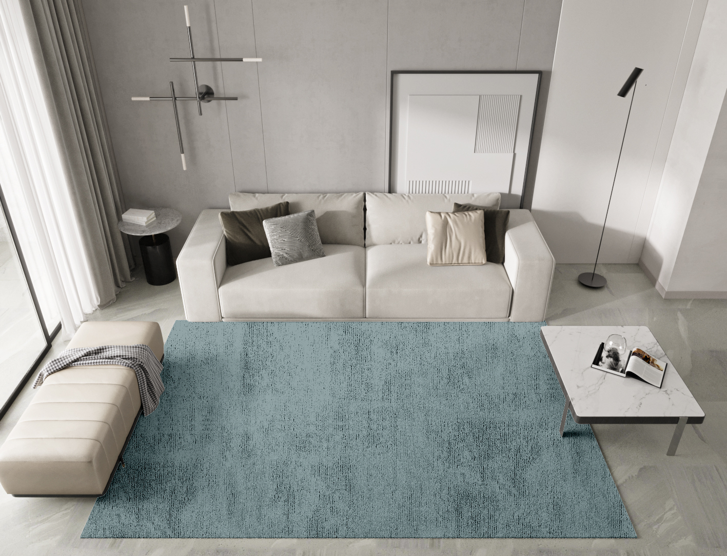 RA-BG09 Solid Colors Rectangle Hand Knotted Bamboo Silk Custom Rug by Rug Artisan
