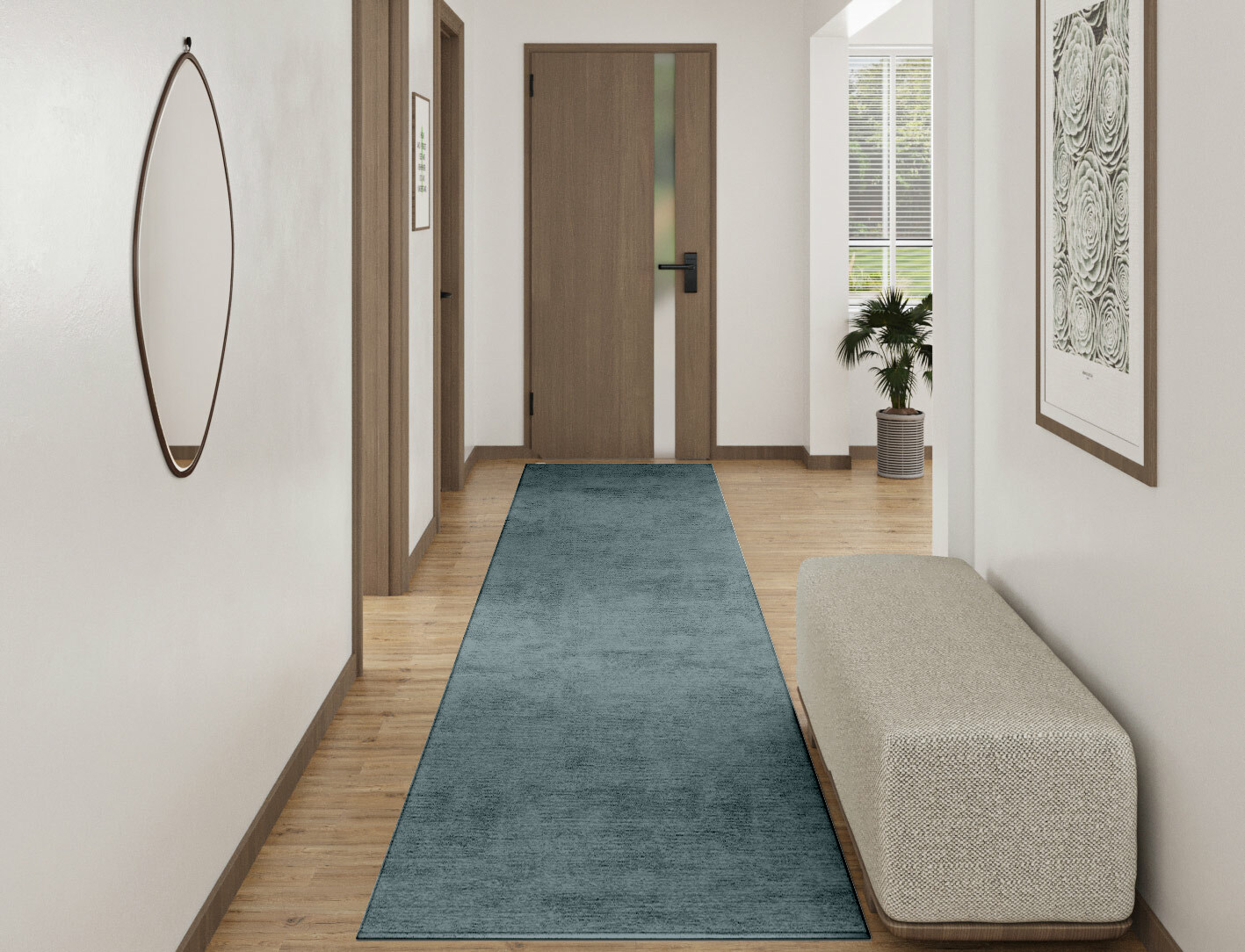 RA-BG09 Solid Colors Runner Hand Tufted Bamboo Silk Custom Rug by Rug Artisan