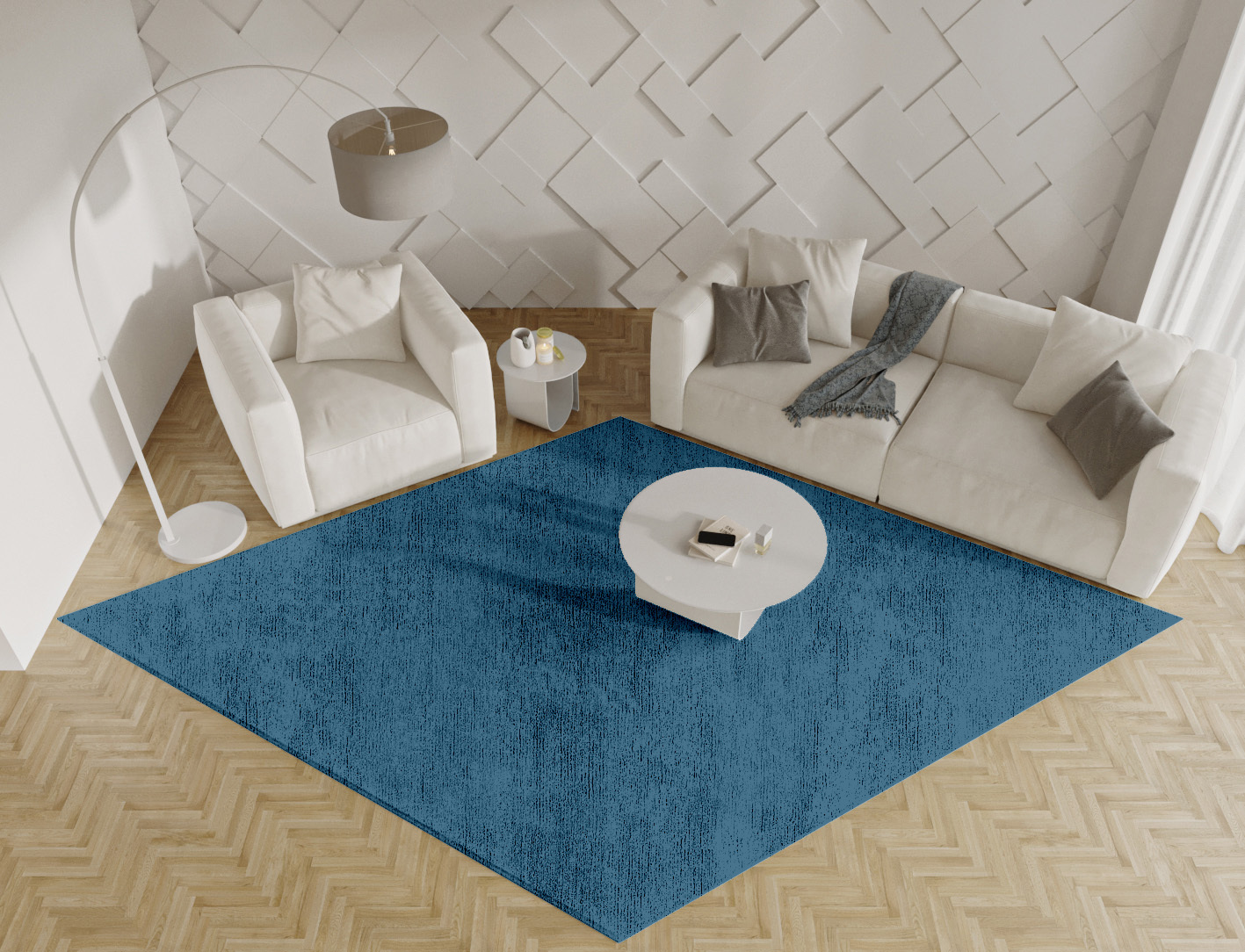 RA-BI04 Solid Colors Diamond Hand Knotted Bamboo Silk Custom Rug by Rug Artisan