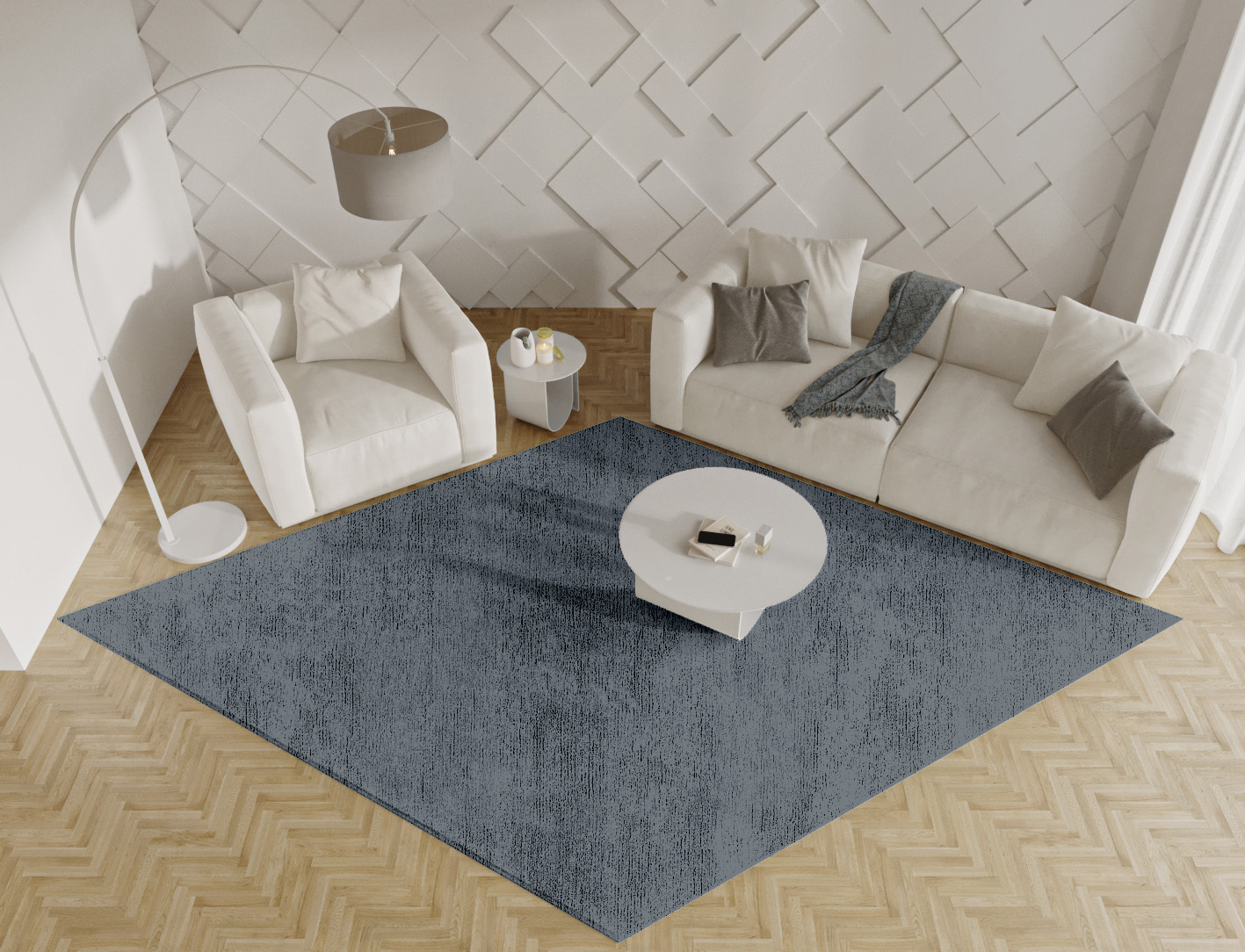 RA-BN06 Solid Colors Diamond Hand Knotted Bamboo Silk Custom Rug by Rug Artisan