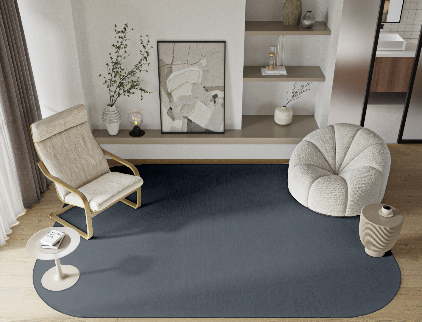 RA-BN06 Solid Colors Oblong Hand Knotted Tibetan Wool Custom Rug by Rug Artisan