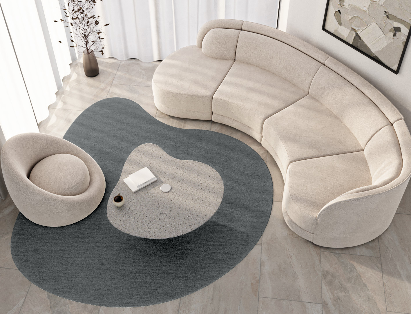 RA-BN08 Solid Colors Splash Hand Tufted Pure Wool Custom Rug by Rug Artisan