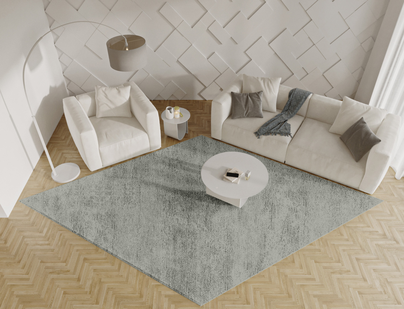 RA-BN10 Solid Colors Diamond Hand Knotted Bamboo Silk Custom Rug by Rug Artisan