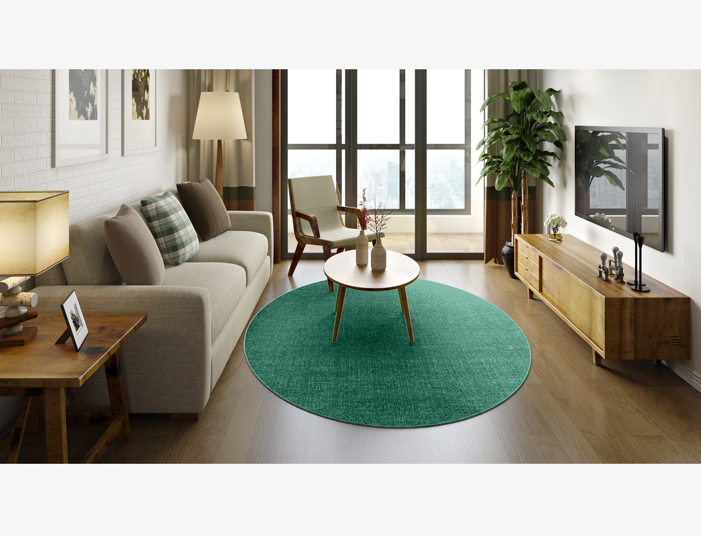 RA-CH06 Solid Colors Oval Outdoor Recycled Yarn Custom Rug by Rug Artisan