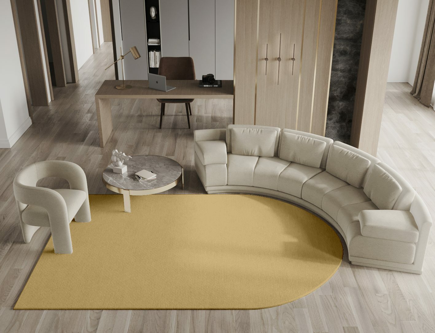 RA-DF09 Solid Colors Arch Hand Knotted Tibetan Wool Custom Rug by Rug Artisan