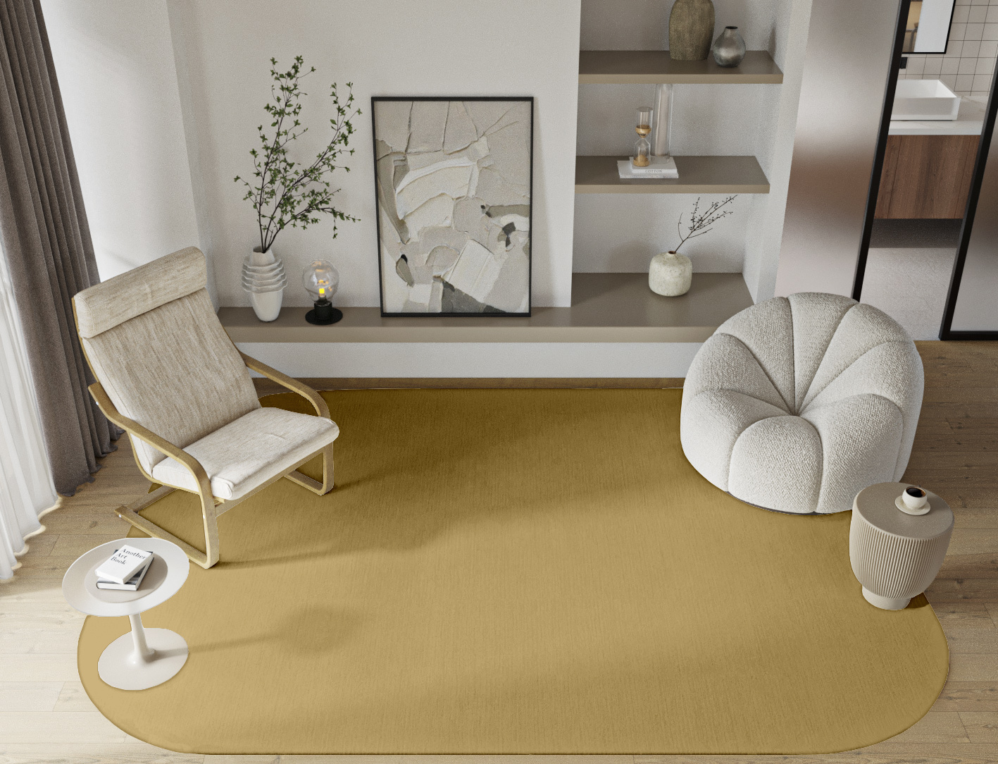 RA-DF09 Solid Colors Oblong Hand Knotted Tibetan Wool Custom Rug by Rug Artisan