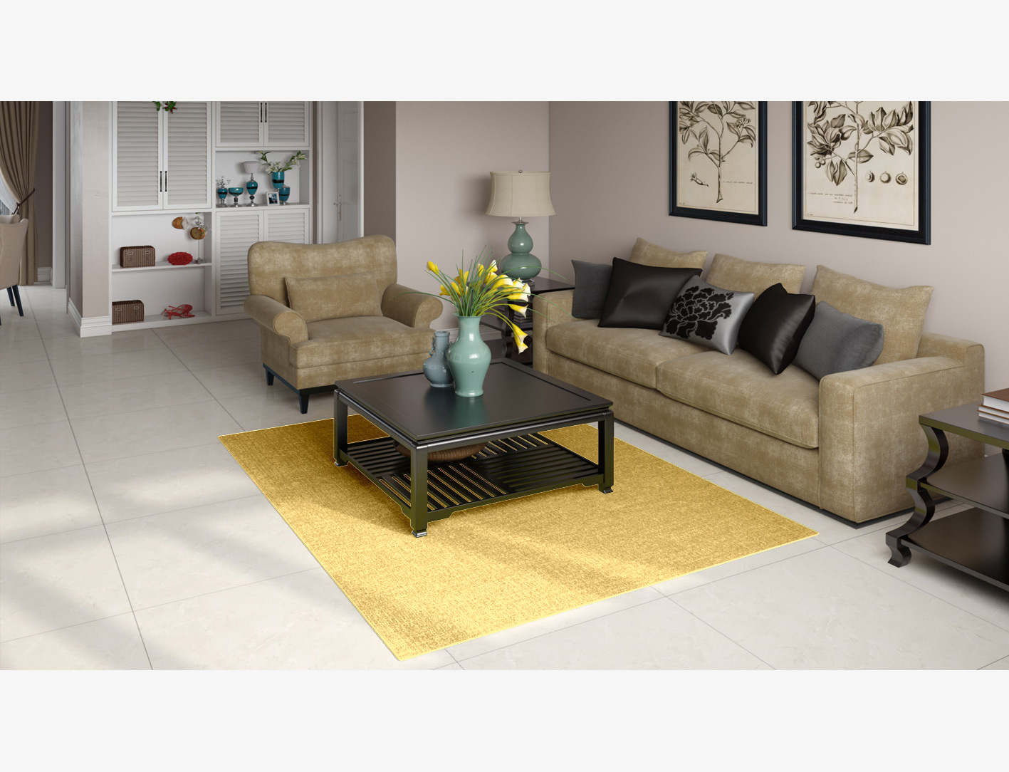 RA-DI11 Solid Colors Rectangle Flatweave New Zealand Wool Custom Rug by Rug Artisan