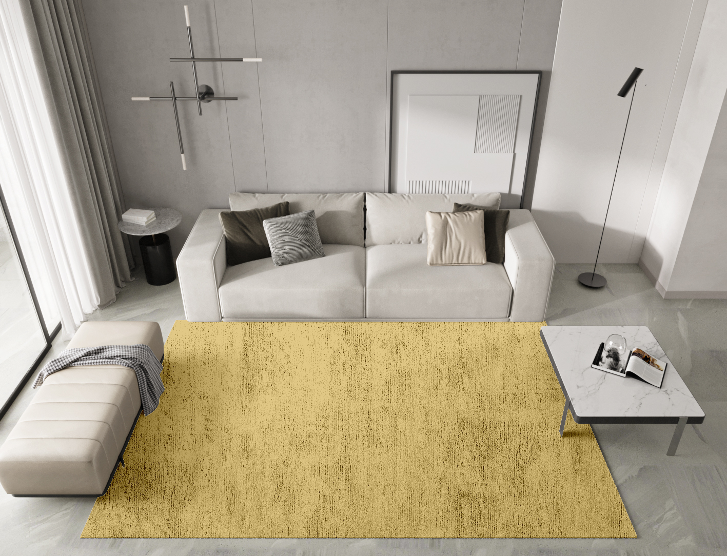 RA-DI11 Solid Colors Rectangle Hand Knotted Bamboo Silk Custom Rug by Rug Artisan