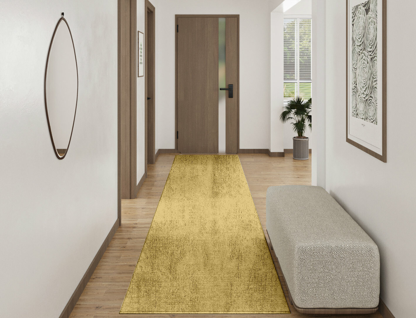 RA-DI11 Solid Colors Runner Hand Knotted Bamboo Silk Custom Rug by Rug Artisan
