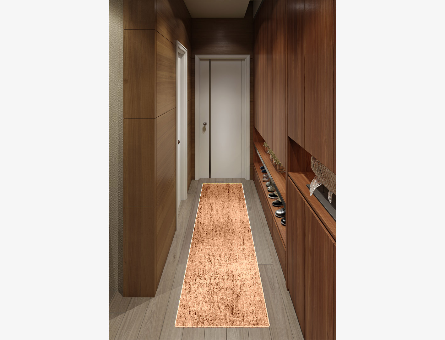 RA-DK09 Solid Colors Runner Flatweave Bamboo Silk Custom Rug by Rug Artisan