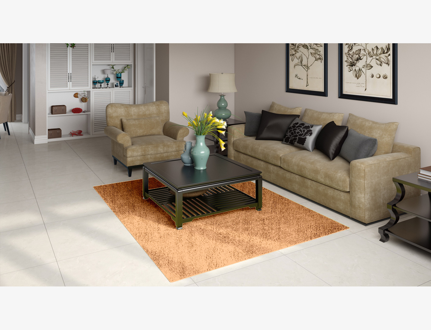 RA-DO09 Solid Colors Rectangle Flatweave Bamboo Silk Custom Rug by Rug Artisan
