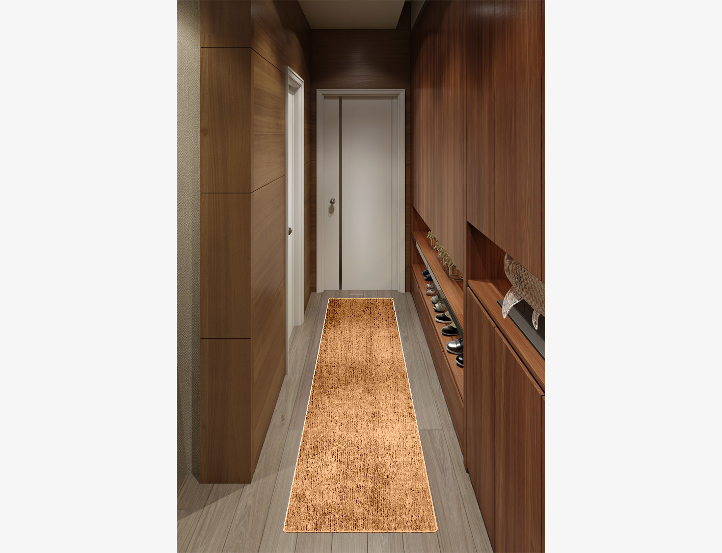 RA-DO09 Solid Colors Runner Flatweave Bamboo Silk Custom Rug by Rug Artisan