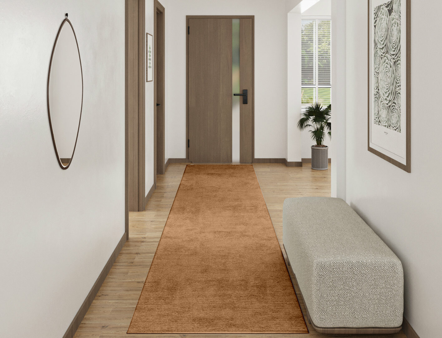 RA-DO09 Solid Colors Runner Hand Tufted Bamboo Silk Custom Rug by Rug Artisan