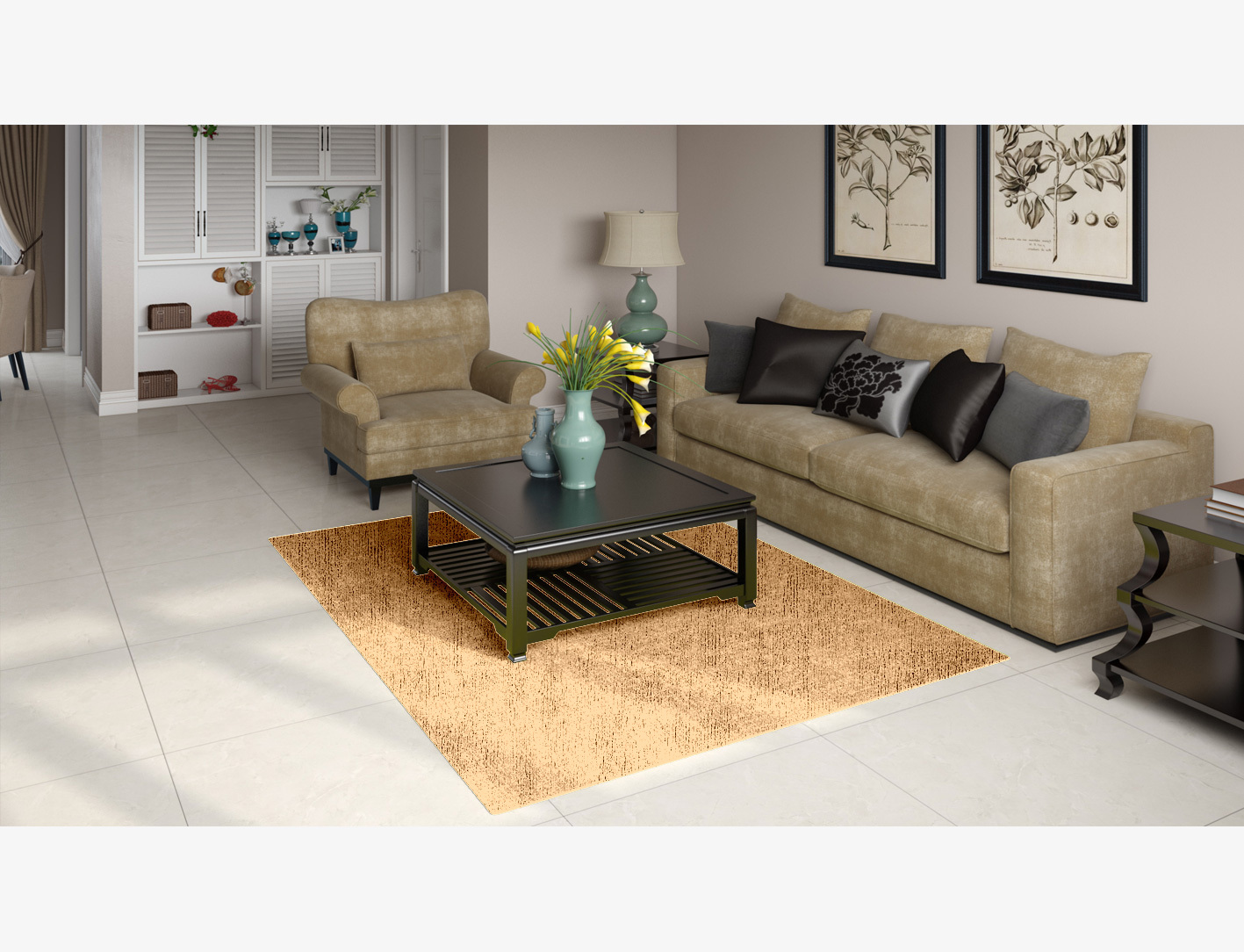 RA-DO11 Solid Colors Rectangle Flatweave Bamboo Silk Custom Rug by Rug Artisan
