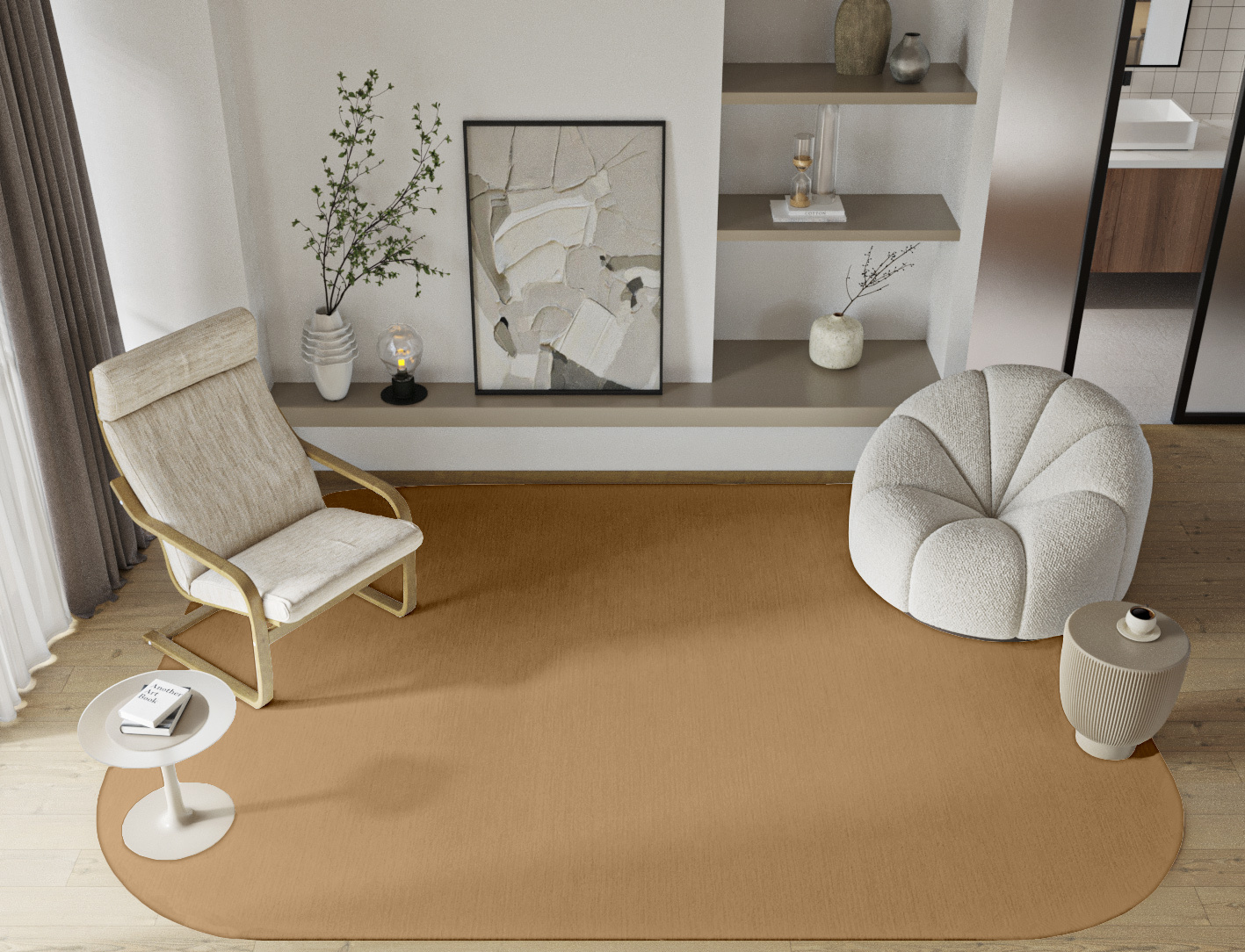 RA-DO11 Solid Colors Oblong Hand Tufted Pure Wool Custom Rug by Rug Artisan