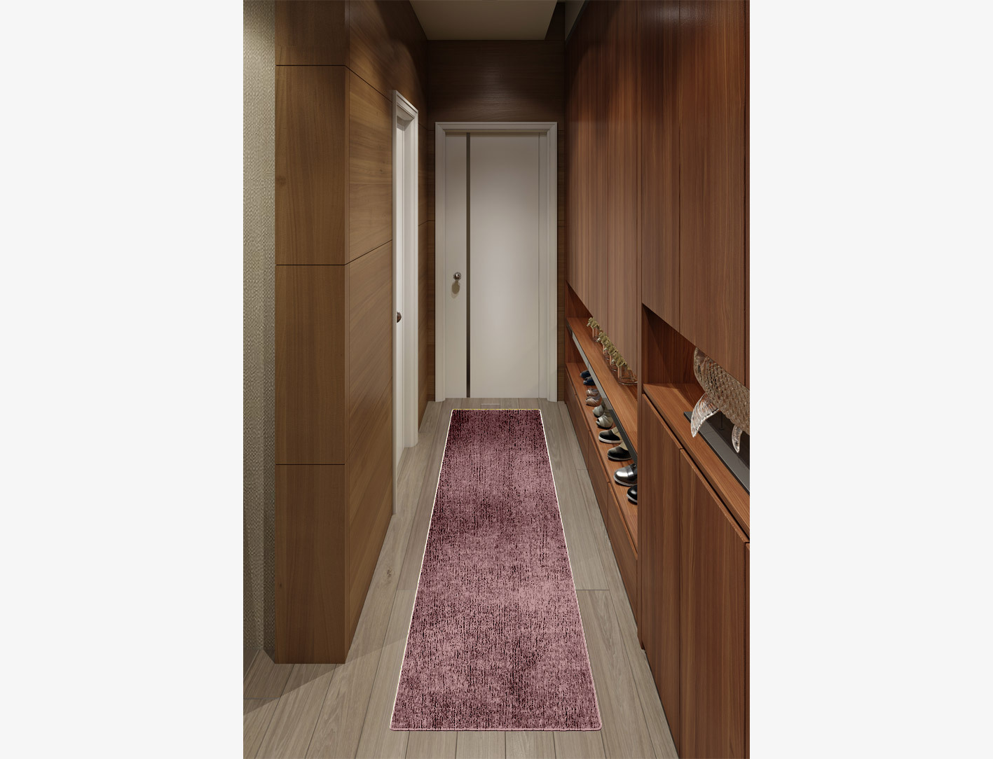 RA-EA08 Solid Colors Runner Flatweave Bamboo Silk Custom Rug by Rug Artisan