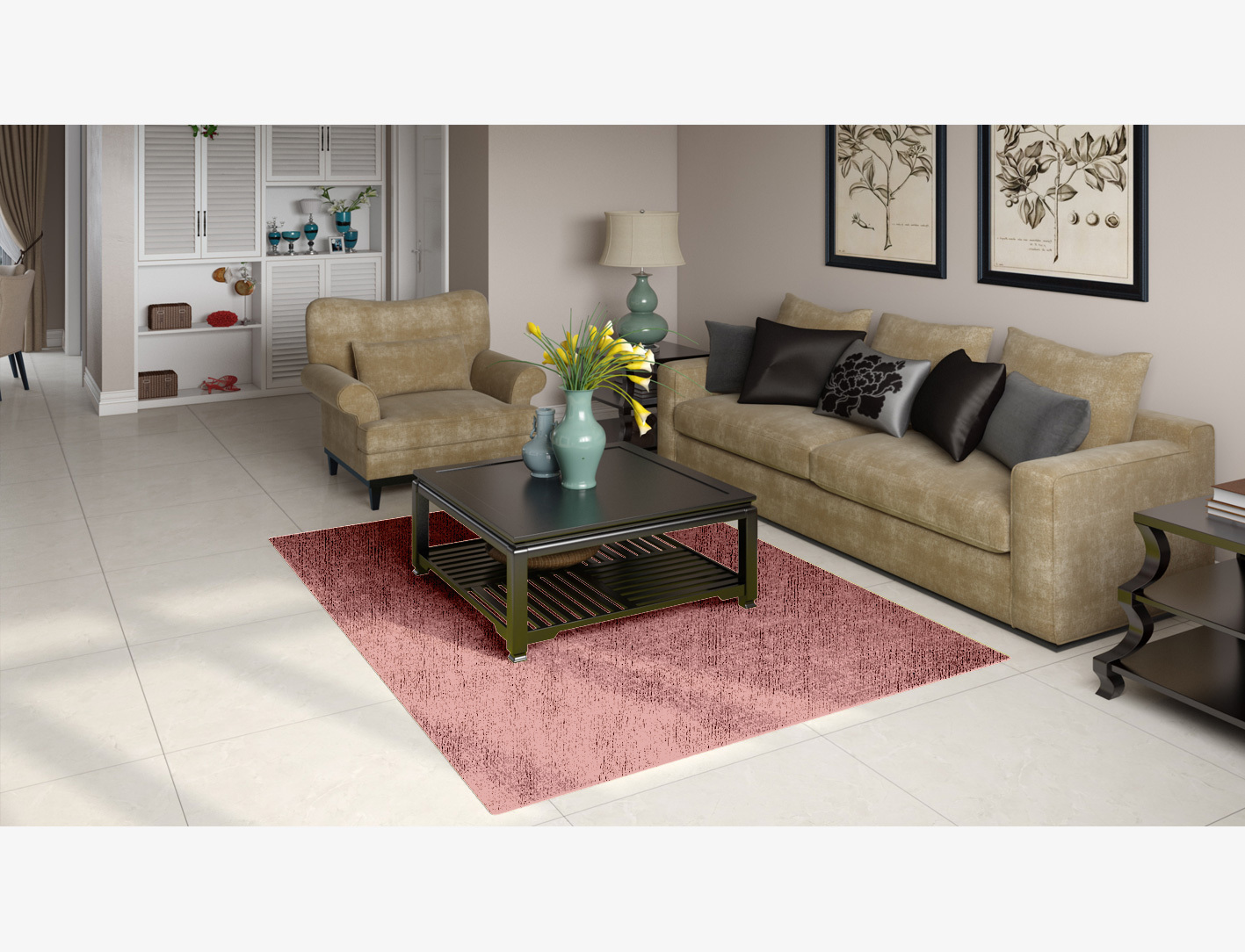 RA-EB09 Solid Colors Rectangle Flatweave Bamboo Silk Custom Rug by Rug Artisan