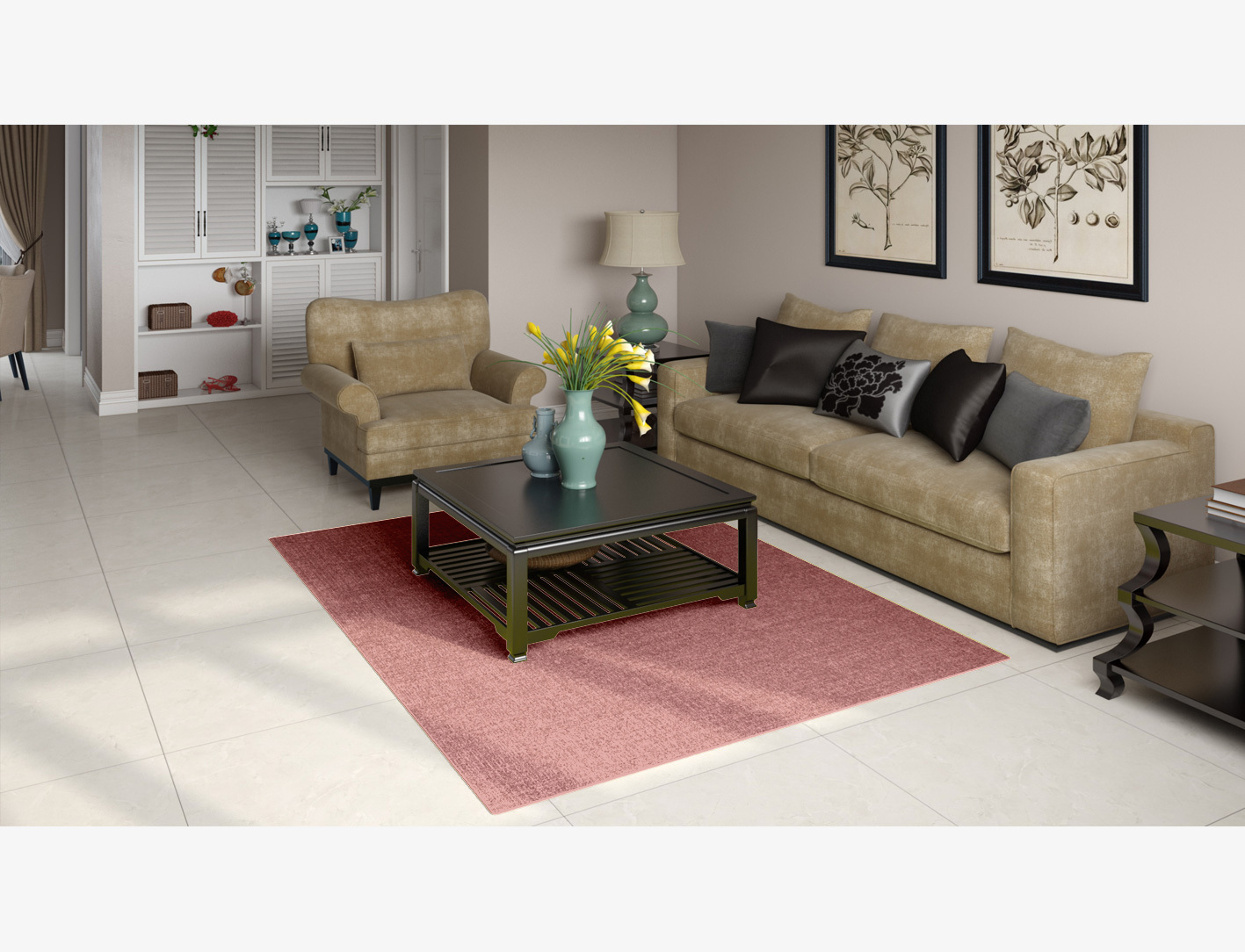 RA-EB09 Solid Colors Rectangle Flatweave New Zealand Wool Custom Rug by Rug Artisan