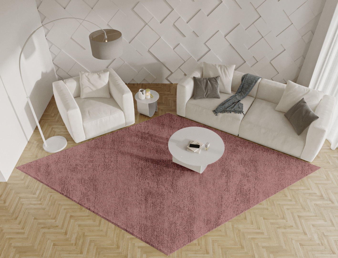 RA-EB09 Solid Colors Diamond Hand Tufted Bamboo Silk Custom Rug by Rug Artisan