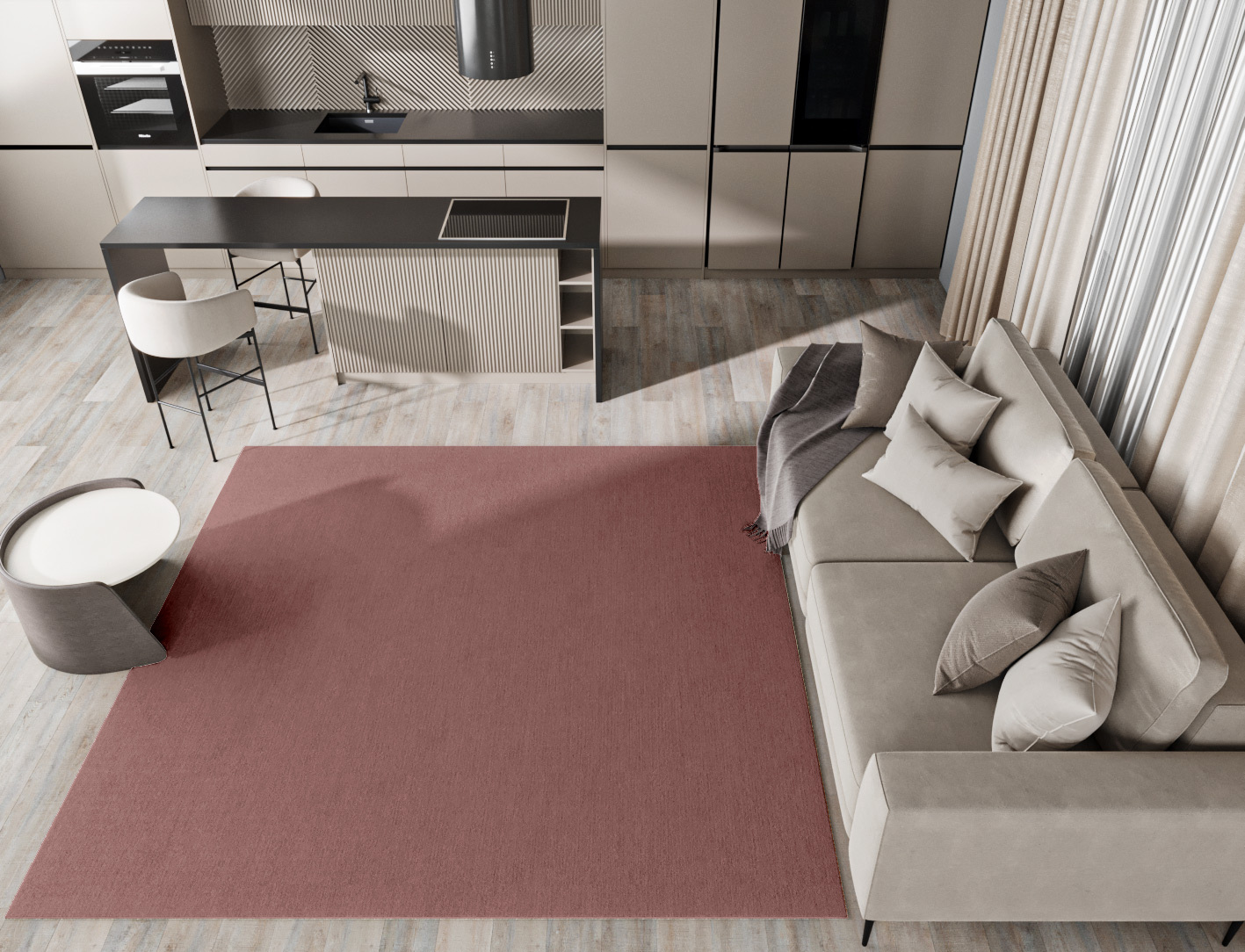 RA-EB09 Solid Colors Square Hand Tufted Pure Wool Custom Rug by Rug Artisan