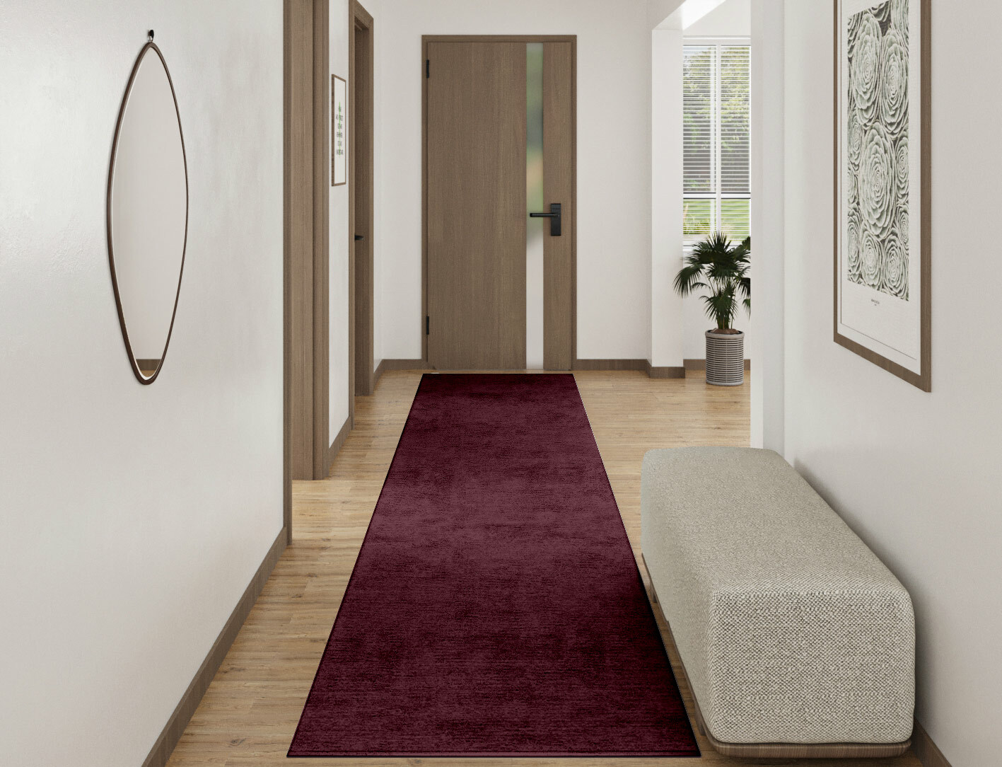 RA-ED03 Solid Colors Runner Hand Tufted Bamboo Silk Custom Rug by Rug Artisan