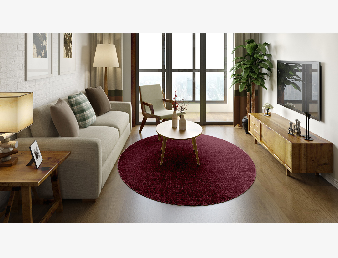 RA-ED03 Solid Colors Oval Outdoor Recycled Yarn Custom Rug by Rug Artisan