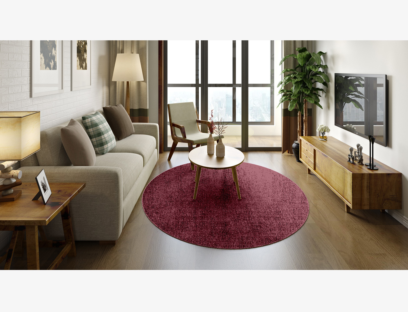 RA-ED05 Solid Colors Oval Flatweave Bamboo Silk Custom Rug by Rug Artisan