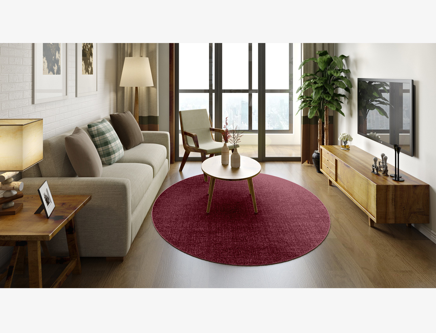RA-ED05 Solid Colors Oval Flatweave New Zealand Wool Custom Rug by Rug Artisan
