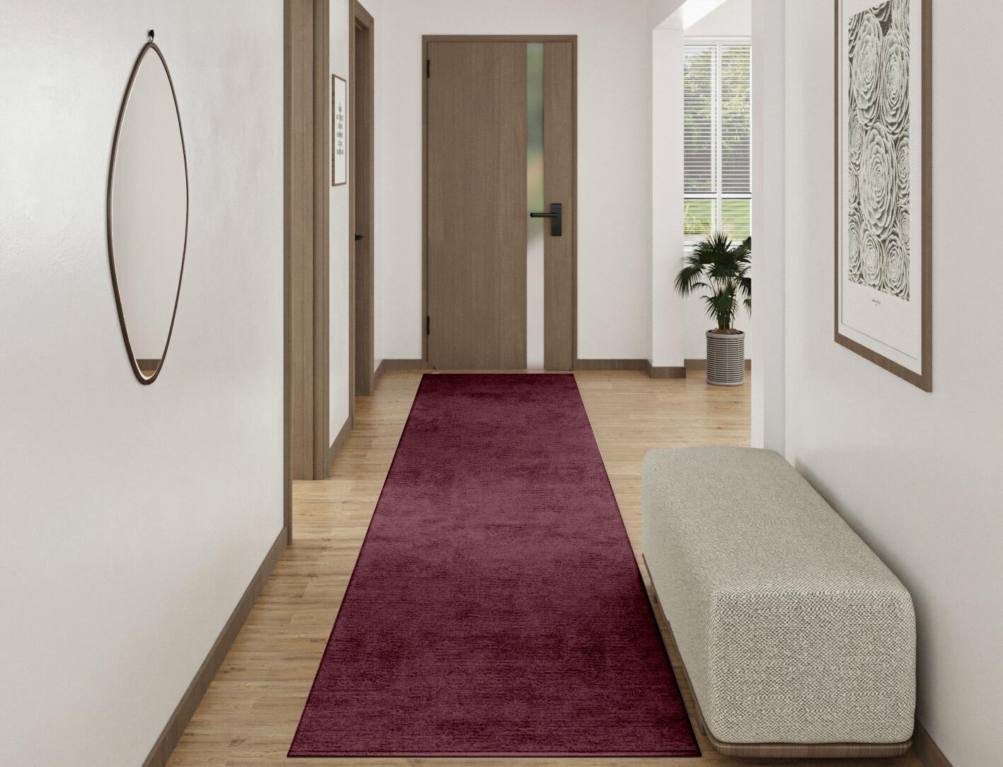 RA-ED05 Solid Colors Runner Hand Tufted Bamboo Silk Custom Rug by Rug Artisan