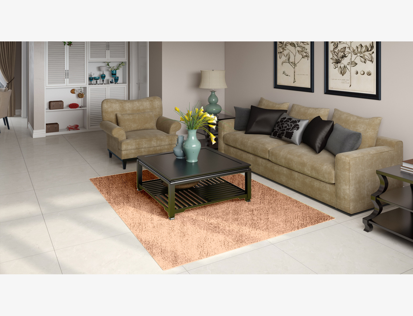 RA-EH12 Solid Colors Rectangle Flatweave Bamboo Silk Custom Rug by Rug Artisan