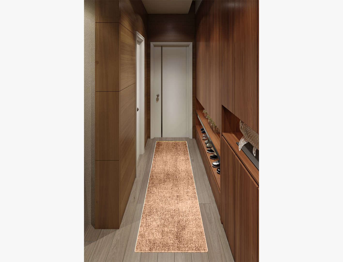 RA-EH12 Solid Colors Runner Flatweave Bamboo Silk Custom Rug by Rug Artisan