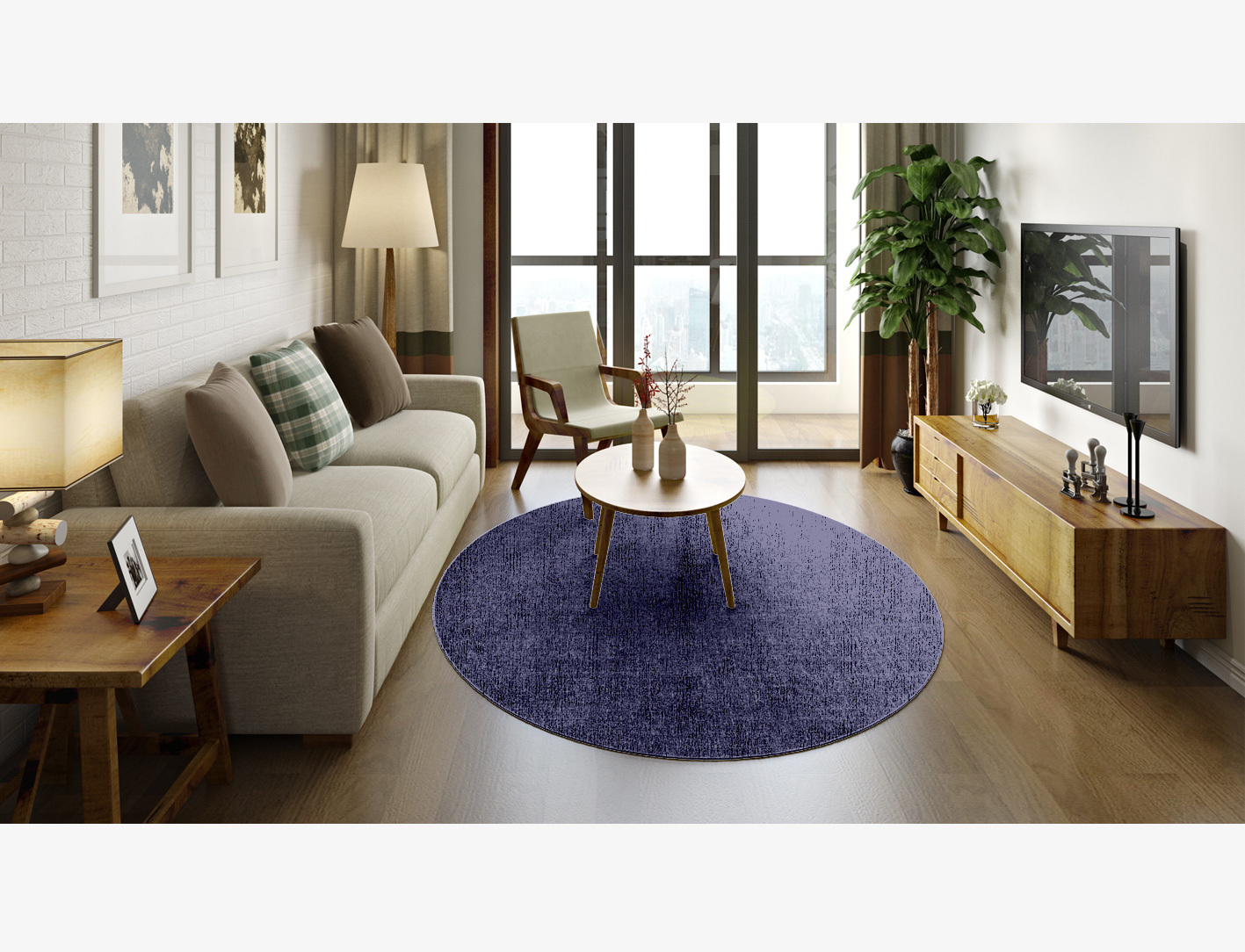 RA-EL04 Solid Colors Oval Flatweave Bamboo Silk Custom Rug by Rug Artisan