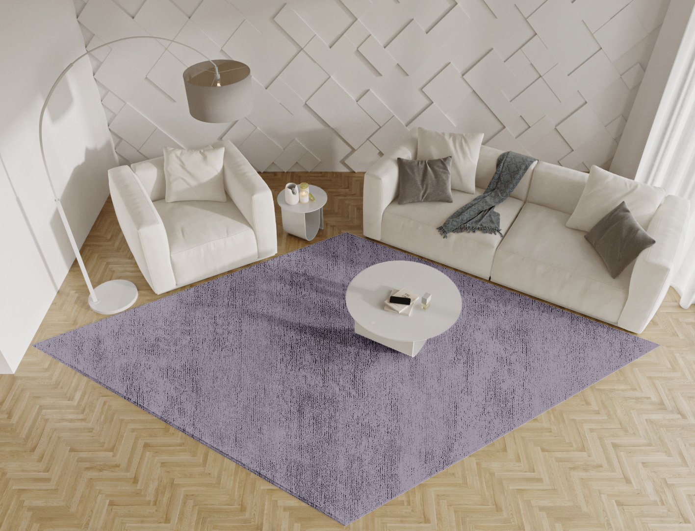 RA-EL10 Solid Colors Diamond Hand Knotted Bamboo Silk Custom Rug by Rug Artisan