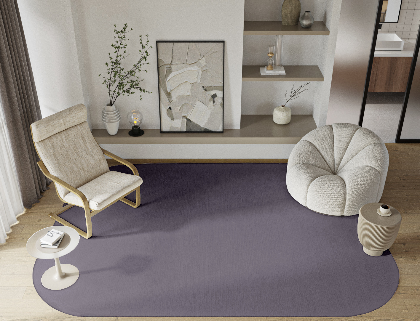 RA-EL10 Solid Colors Oblong Hand Tufted Pure Wool Custom Rug by Rug Artisan
