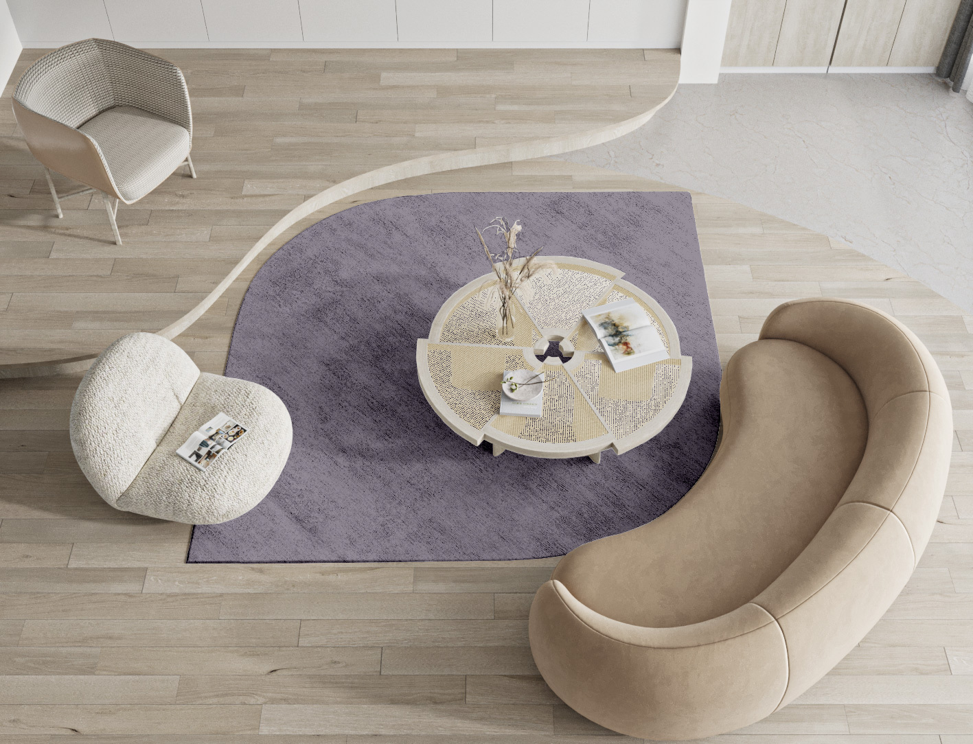 RA-EL10 Solid Colors Ogee Hand Tufted Bamboo Silk Custom Rug by Rug Artisan