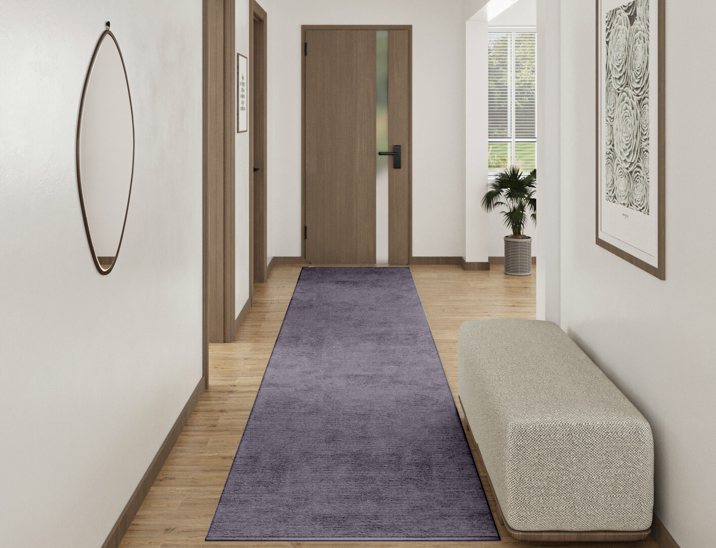 RA-EL10 Solid Colors Runner Hand Tufted Bamboo Silk Custom Rug by Rug Artisan