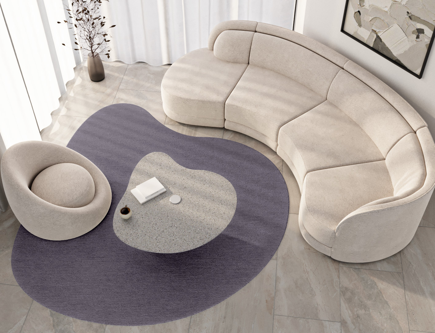 RA-EL10 Solid Colors Splash Hand Tufted Pure Wool Custom Rug by Rug Artisan