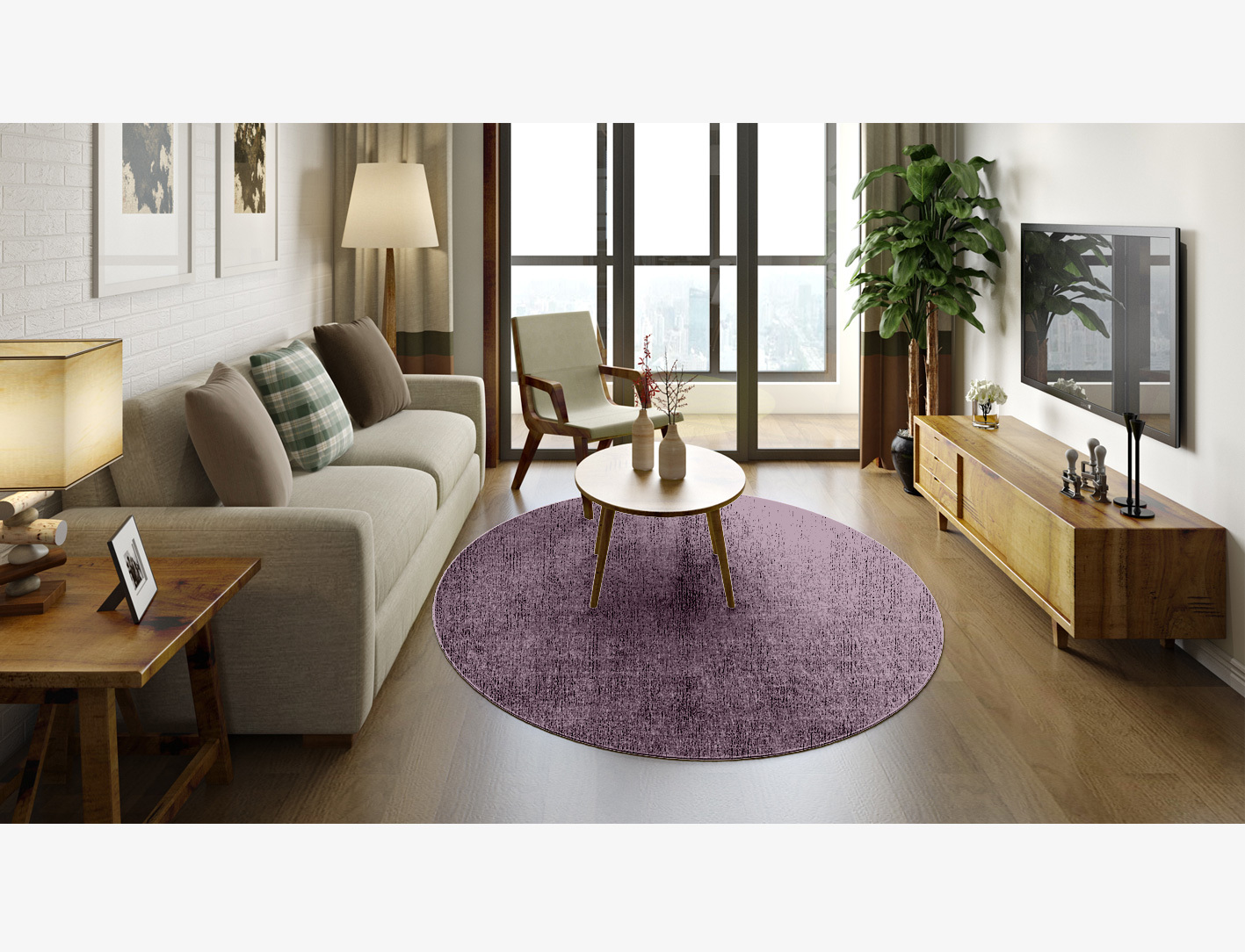 RA-EM08 Solid Colors Oval Flatweave Bamboo Silk Custom Rug by Rug Artisan