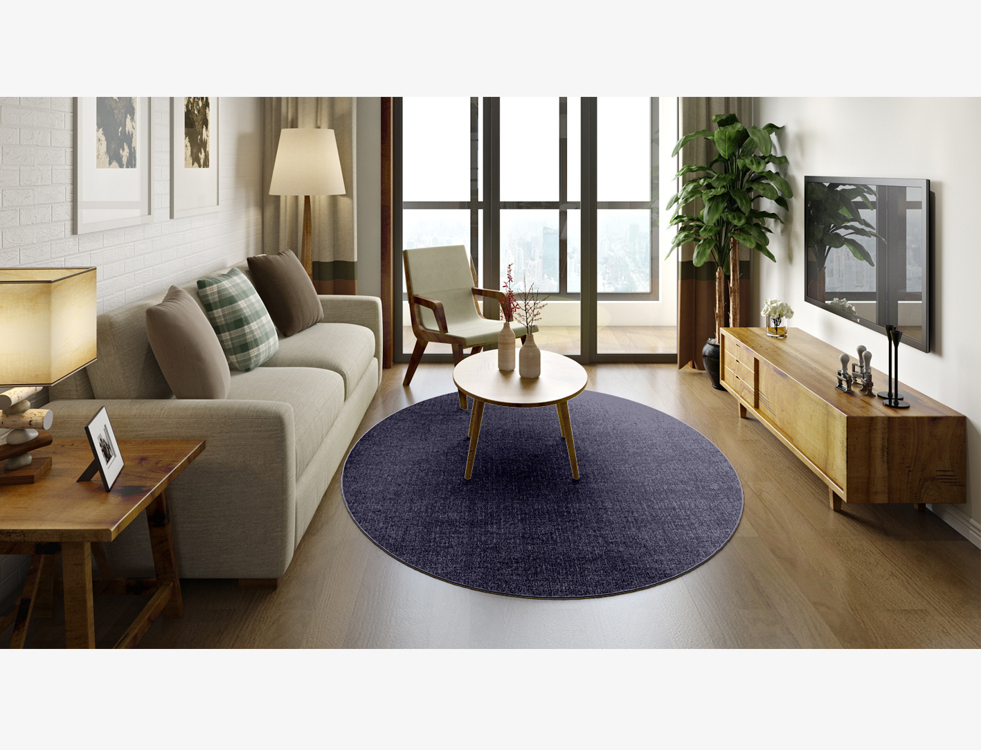 RA-EP07 Solid Colors Oval Flatweave New Zealand Wool Custom Rug by Rug Artisan