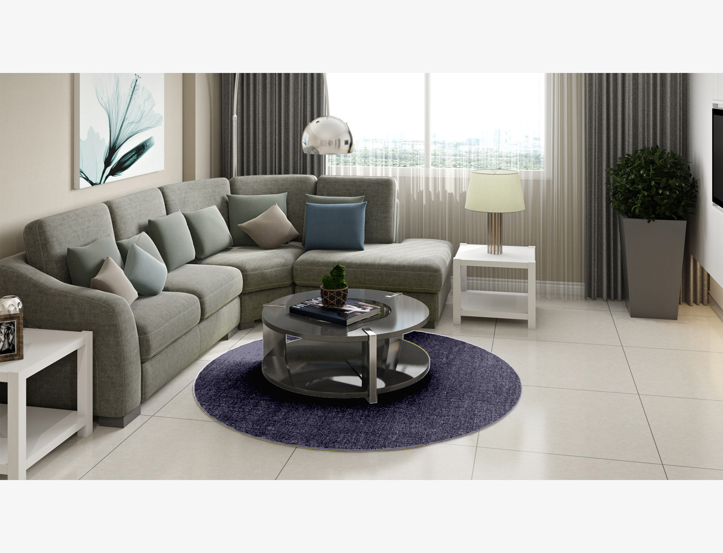 RA-EP07 Solid Colors Round Flatweave New Zealand Wool Custom Rug by Rug Artisan